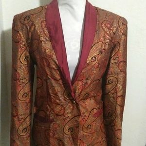 Jagtar Rare Vintage Purple and Gold 100% Thai Silk Jacket